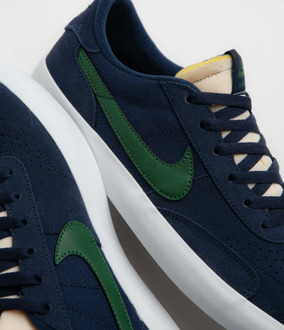 Nike SB Heritage Vulc Shoes in Midnight Navy and Noble Green and Midnight Navy