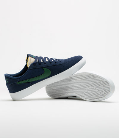 Nike SB Heritage Vulc Shoes in Midnight Navy and Noble Green and Midnight Navy