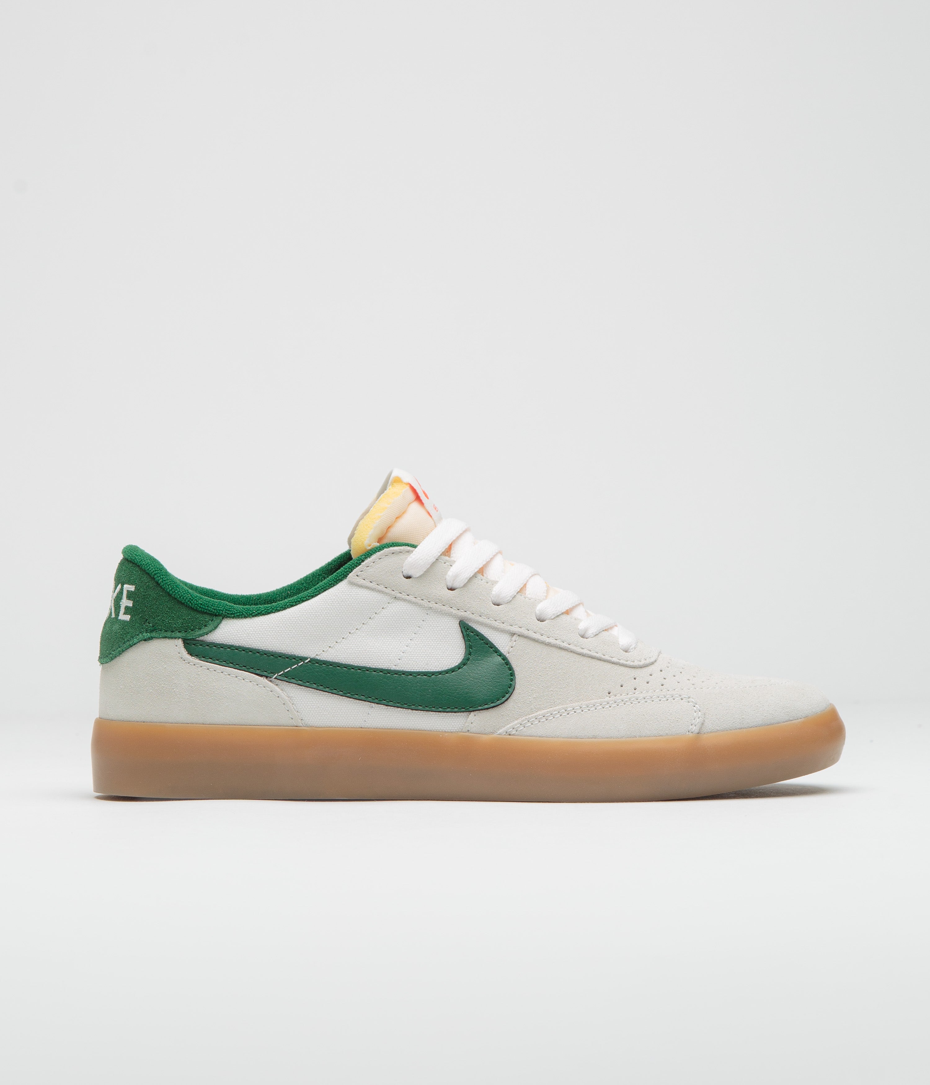 Nike SB Heritage Vulc Shoes - Sail / Gorge Green - Sail - Safety Orange