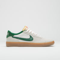 Nike SB Heritage Vulc Shoes in Sail and Gorge Green and Sail - Safety Orange thumbnail