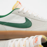 Nike SB Heritage Vulc Shoes in Sail and Gorge Green and Sail - Safety Orange thumbnail