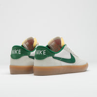 Nike SB Heritage Vulc Shoes in Sail and Gorge Green and Sail - Safety Orange thumbnail