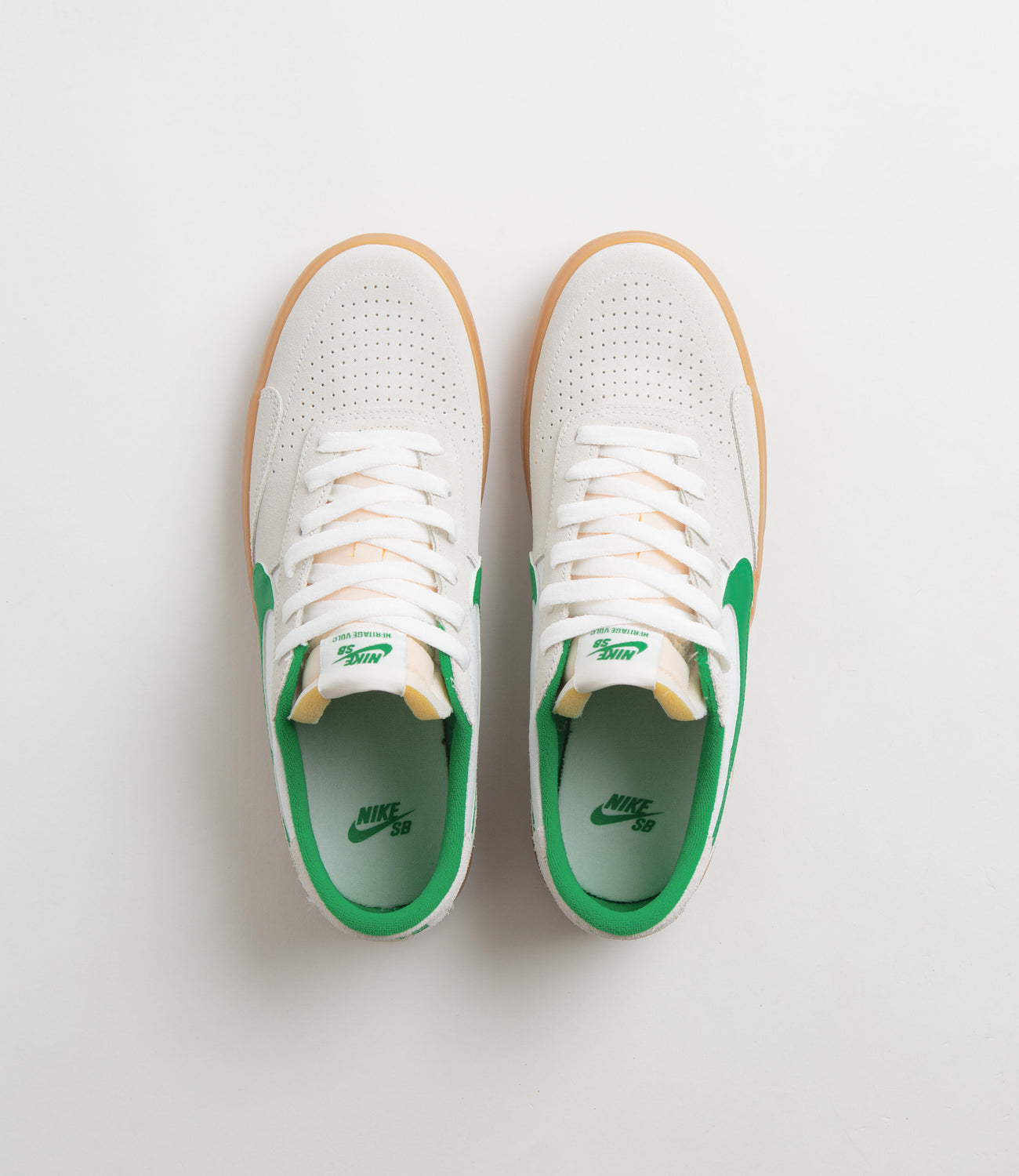Nike SB Heritage Vulc Shoes Summit White Lucky Green White