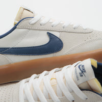 Nike SB Heritage Vulc Shoes in Summit White and Navy and White - Gum Light Brown thumbnail