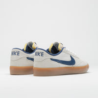 Nike SB Heritage Vulc Shoes in Summit White and Navy and White - Gum Light Brown thumbnail