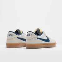 Nike SB Heritage Vulc Shoes - Summit White / Navy - White - Gum Light Brown thumbnail