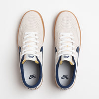 Nike SB Heritage Vulc Shoes - Summit White / Navy - White - Gum Light Brown thumbnail