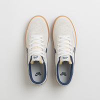 Nike SB Heritage Vulc Shoes in Summit White and Navy and White - Gum Light Brown thumbnail