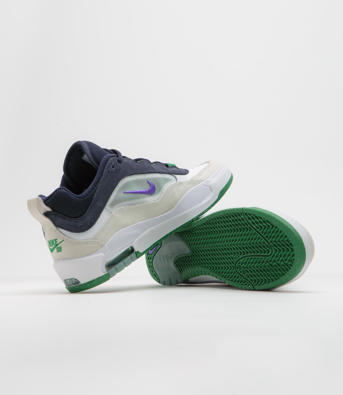 Nike SB Air Max Ishod Shoes - White / Persian Violet - Obsidian - Pine ...