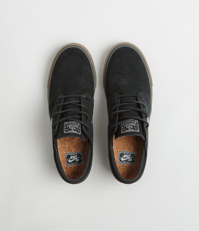 Nike SB Janoski OG+ Shoes - Black / White - Black - Gum Light Brown