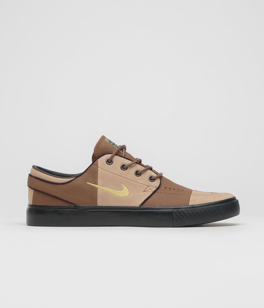 Nike SB Janoski OG+ Premium  Shoes in Light British Tan and Saturn Gold and Hemp - Black