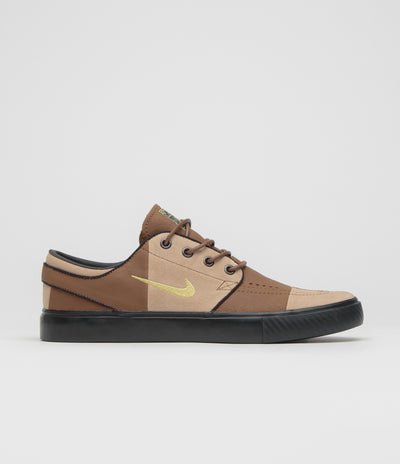 Nike SB Janoski OG+ Premium  Shoes in Light British Tan and Saturn Gold and Hemp - Black