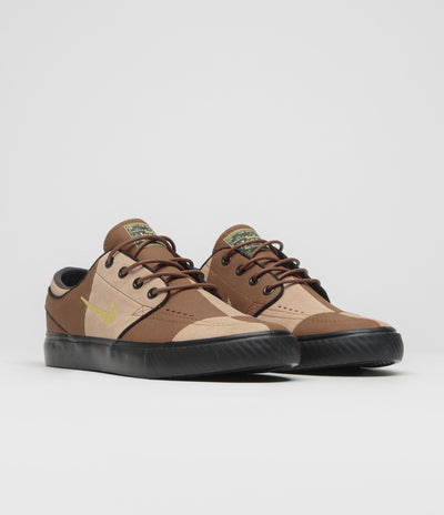 Nike SB Janoski OG+ Premium  Shoes in Light British Tan and Saturn Gold and Hemp - Black