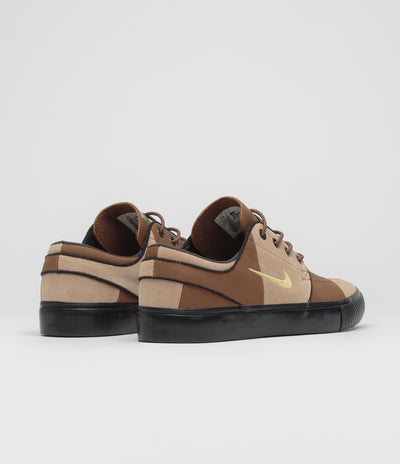 Nike SB Janoski OG+ Premium  Shoes in Light British Tan and Saturn Gold and Hemp - Black