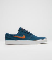 Nike SB Janoski OG+ Shoes in Blue Force and Campfire Orange and Blue Force