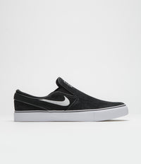 Nike SB Janoski+ Slip Shoes in Black and White and Black - Black