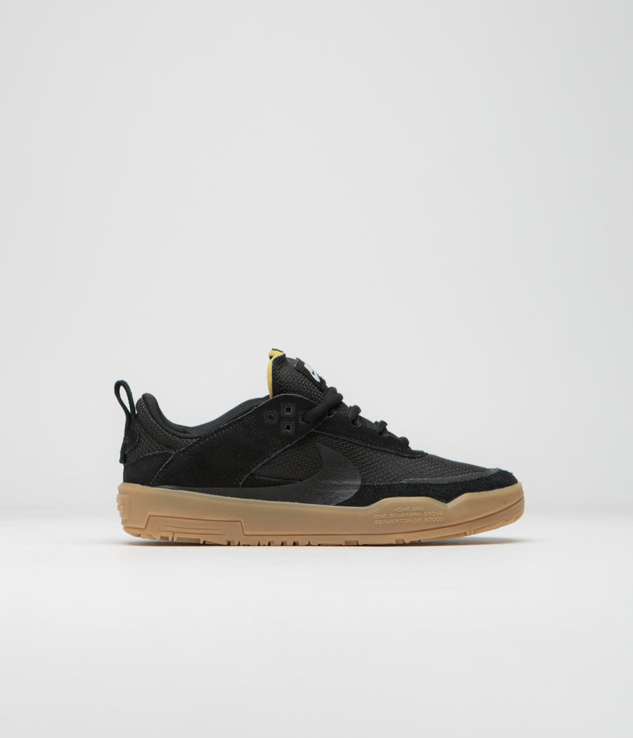 Nike SB Kids Day One Shoes in Black and Black and Gum Light Brown - White