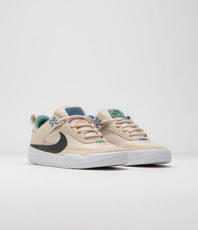 Nike SB Kids Day One Shoes in Sanddrift and Black and Court Blue - Bicoastal