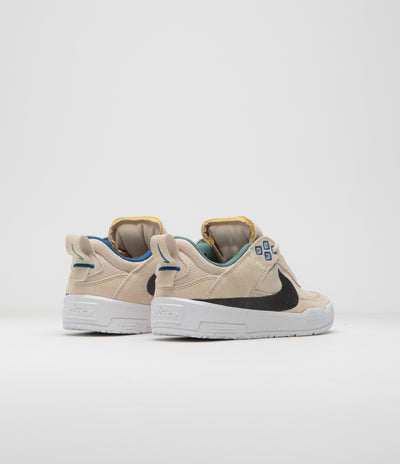 Nike SB Kids Day One Shoes in Sanddrift and Black and Court Blue - Bicoastal
