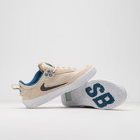 Nike SB Kids Day One Shoes in Sanddrift and Black and Court Blue - Bicoastal thumbnail