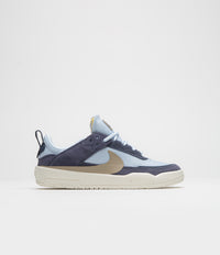Nike SB Kids Day One Shoes in Thunder Blue and Khaki and Blue Tint - Sail