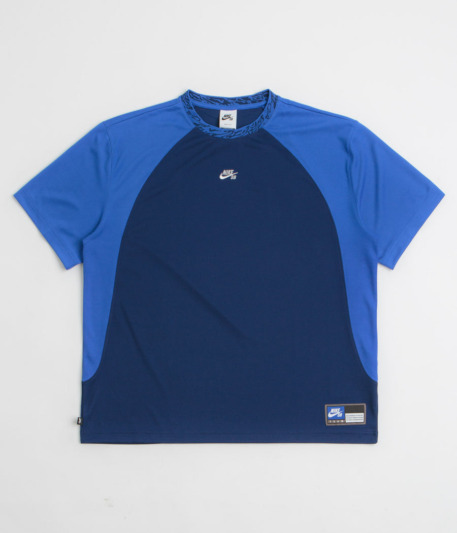 Nike SB Knit Jersey in Blue Void and Game Royal / White