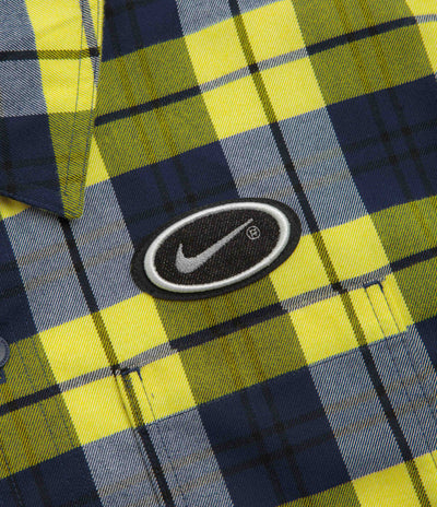 Nike SB Koston Flannel Shirt - Midnight Navy / Speed Yellow