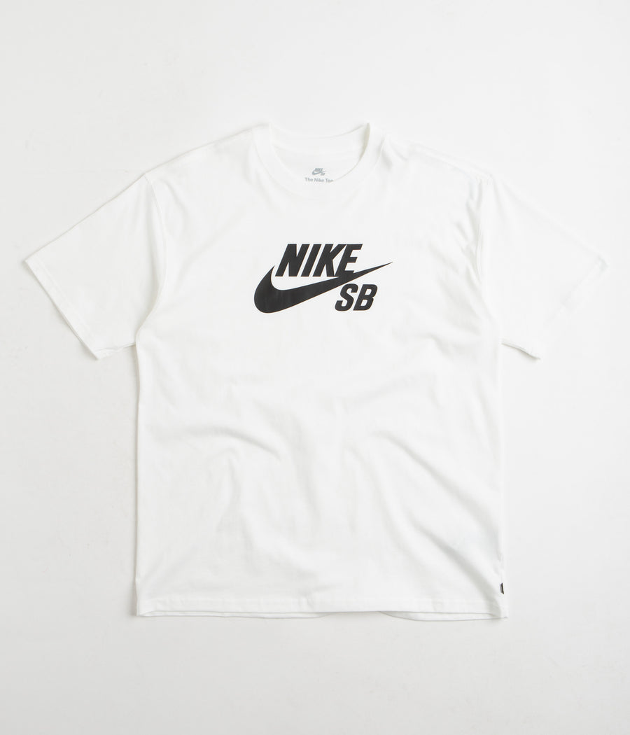 shoe-print short-sleeve T-shirt - White / Black