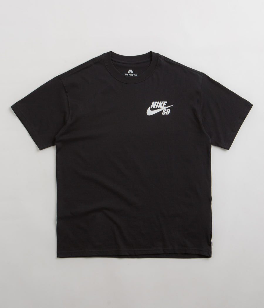 Nike SB Logo T-Shirt in Black and Black / White