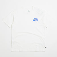 Nike SB Logo T-Shirt in White and Game Royal thumbnail
