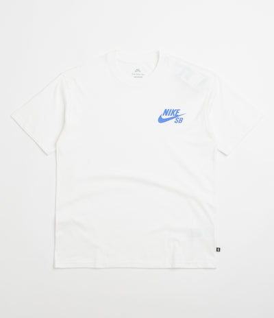Nike SB Logo T-Shirt in White and Game Royal
