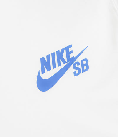Nike SB Logo T-Shirt in White and Game Royal