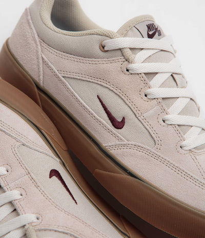 Nike SB Malor Shoes in Cream II and Burgundy Crush and Phantom