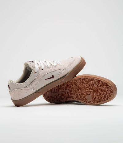 Nike SB Malor Shoes in Cream II and Burgundy Crush and Phantom