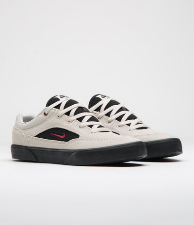Nike SB Malor Shoes in Light Orewood Brown and Team Red and Black