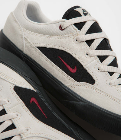 Nike SB Malor Shoes in Light Orewood Brown and Team Red and Black