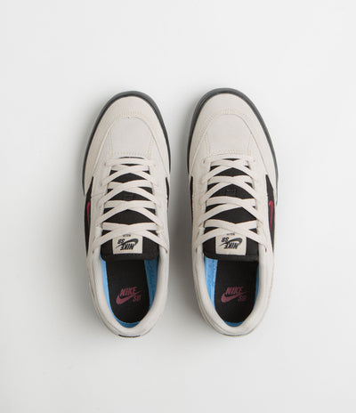 Nike SB Malor Shoes in Light Orewood Brown and Team Red and Black