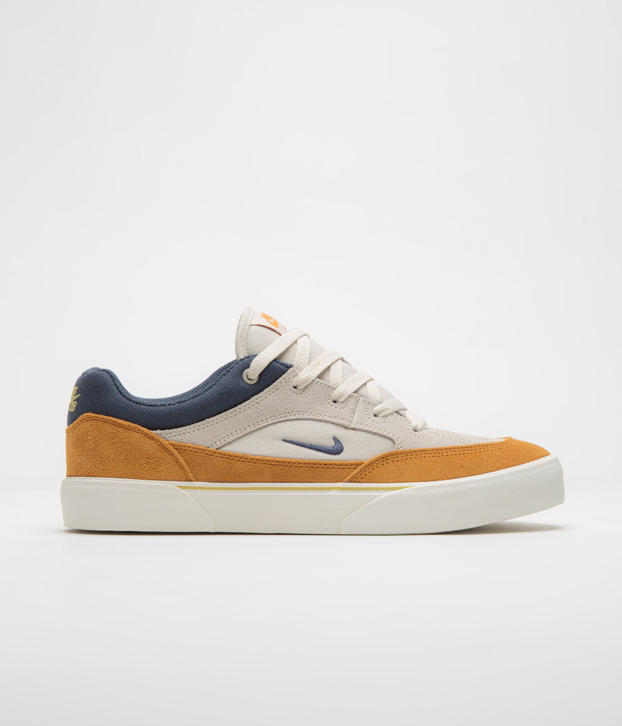 Nike SB Malor Shoes in Light Orewood Brown and Thunder Blue and Monarch - Sail