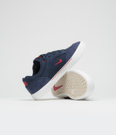 Nike SB Malor Shoes - Obsidian / Gym Red - Midnight Navy