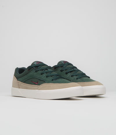 Nike SB Malor Shoes - Seaweed / Burgundy Crush - Khaki - Phantom