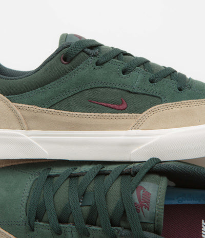 Nike SB Malor Shoes - Seaweed / Burgundy Crush - Khaki - Phantom