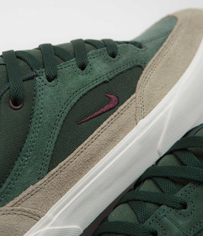 Nike SB Malor Shoes in Seaweed and Burgundy Crush and Khaki - Phantom
