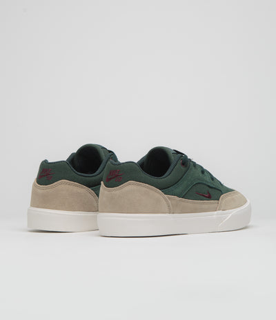 Nike SB Malor Shoes - Seaweed / Burgundy Crush - Khaki - Phantom