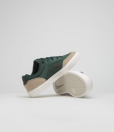 Nike SB Malor Shoes - Seaweed / Burgundy Crush - Khaki - Phantom