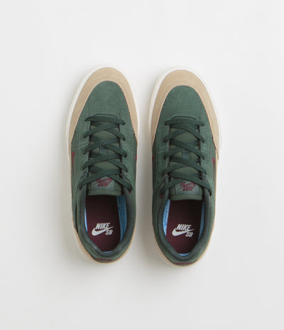 Nike SB Malor Shoes - Seaweed / Burgundy Crush - Khaki - Phantom