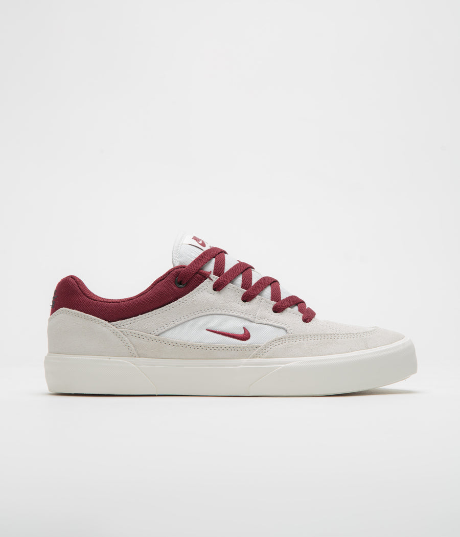 Nike SB Malor Shoes in Summit White and Team Red and Phantom - Sail