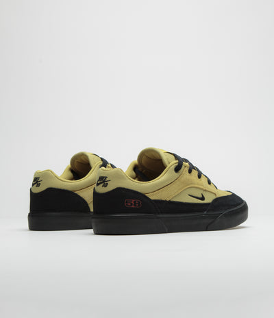 Nike SB Malor TE Shoes in Buff Gold and Black and Black - Cinnamon