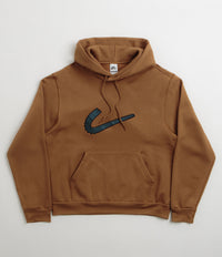 Nike SB N Swoosh Hoodie in Light British Tan and White