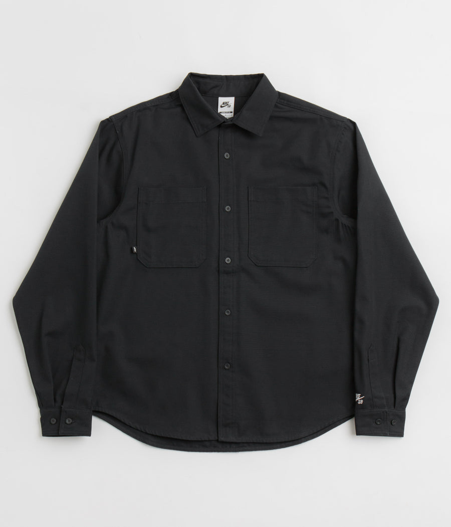 Nike SB New Essential Woven Shirt in Black and White