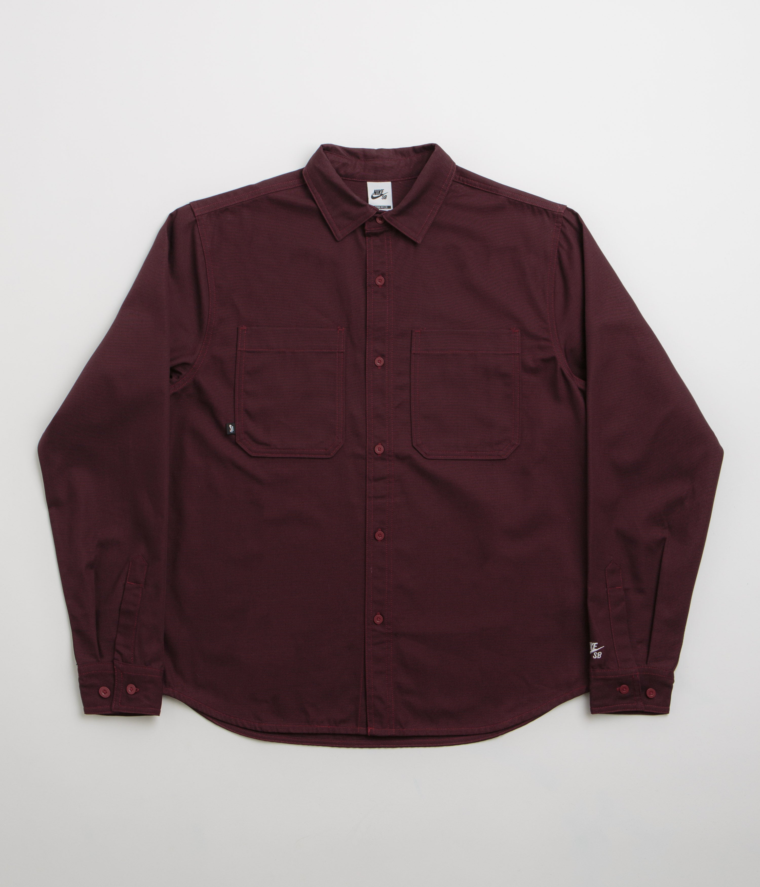Nike SB New Essential Woven Shirt - Burgundy Crush / Platinum Violet